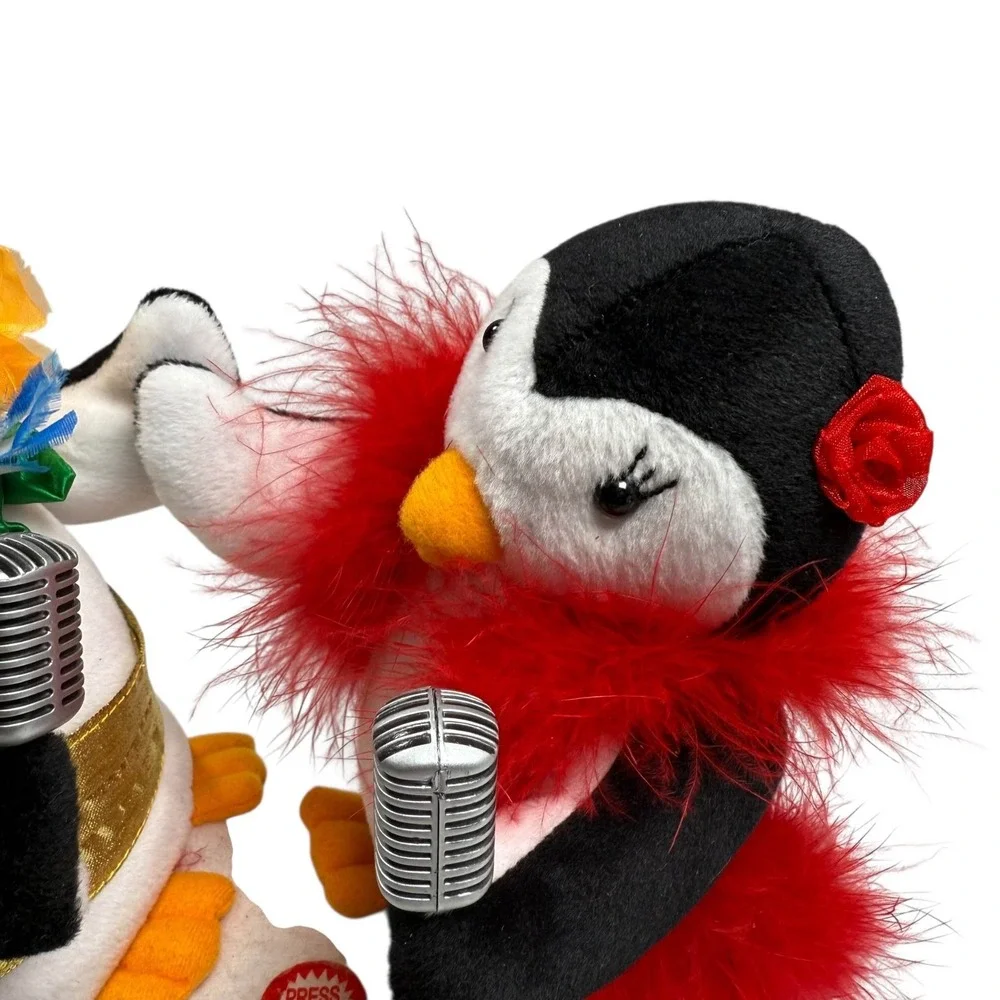 Avon Christmas Penguins Duet Singing Baby It's Cold Outside Animated SEE VIDEO